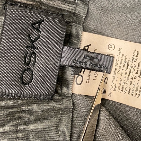 Oska corduroy velvet gray trousers size 3, US 10-12 - Picture 3 of 6